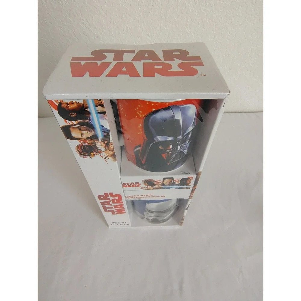Lot of 2 Disney Star Wars Coffee Mug Set Darth Vader Stormstrooper - NEW NIB